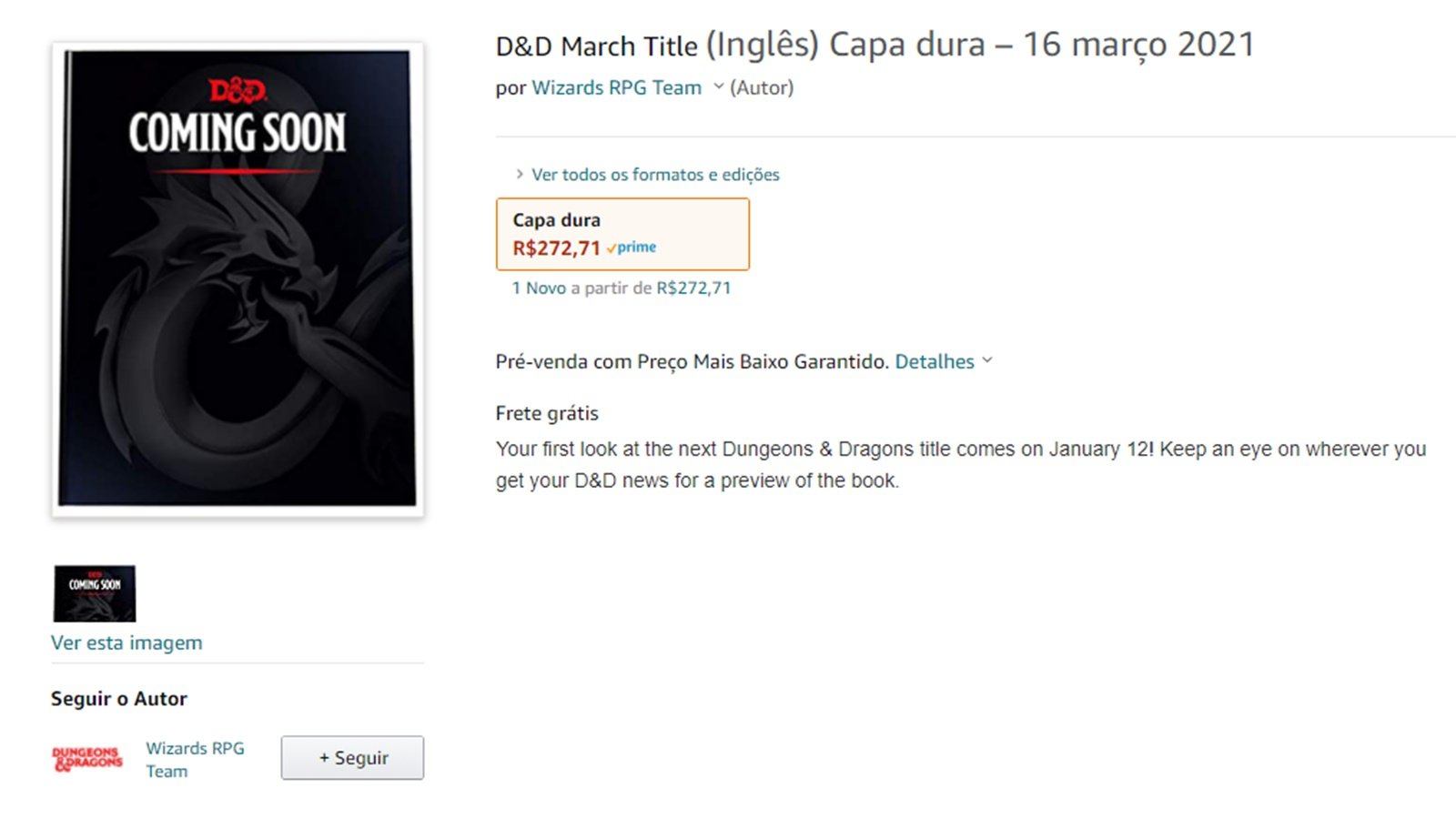 Novo livro de D&D já está em pré-venda, mas vai ser divulgado dia 12 de janeiro