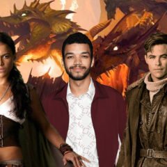 Michelle Rodriguez, Justice Smith e Chris Pine, atores do novo filme de D&D