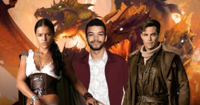 Michelle Rodriguez, Justice Smith e Chris Pine, atores do novo filme de D&D