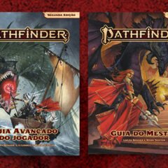 Livros da campanha de crowdfunding de Pathfinder Guia do Mestre e Guia Avançado do Jogador