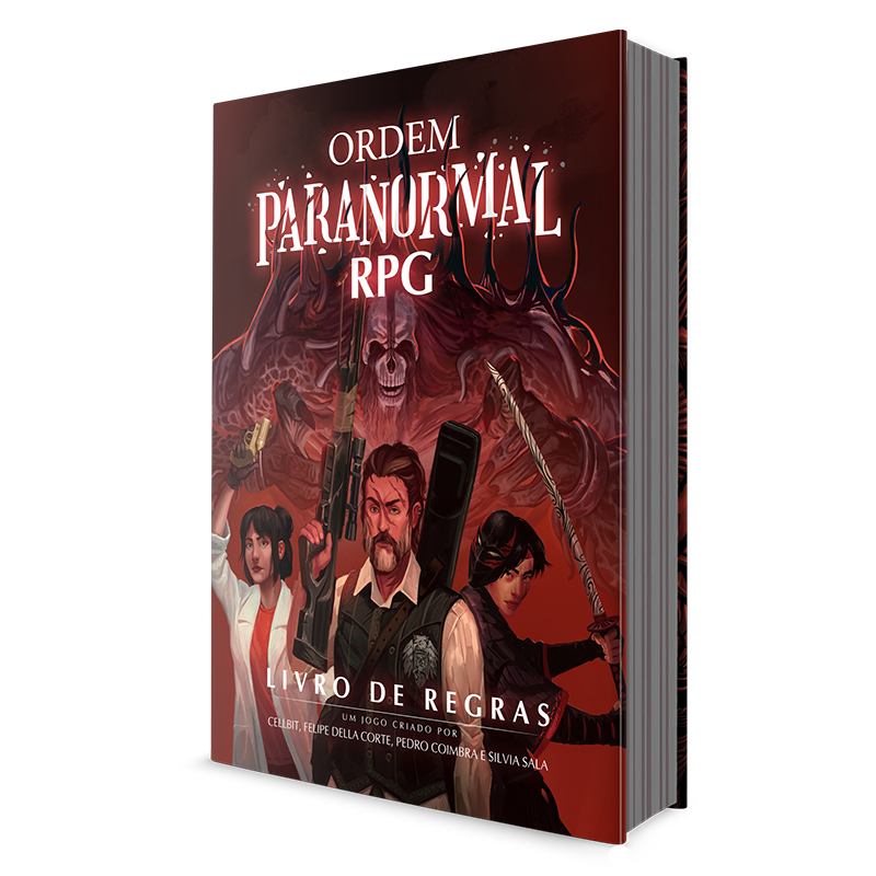 Capa do livro de regras do sistema oficial Ordem Paranormal RPG