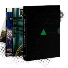 Edição brasileira de Delta Green com Manual de Agentes, livros de operações e caixa de colecionador