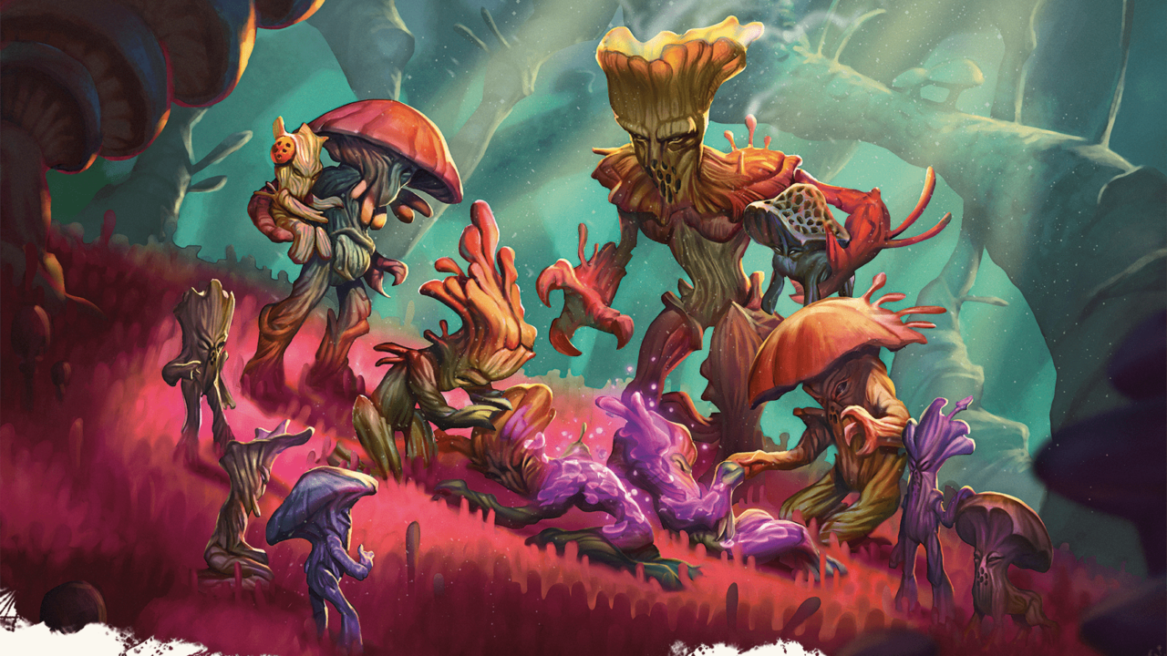 Personagens do Subterrâneo reunidos na arte de Underdark Options 2